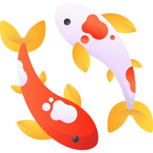 Carpa Koi e Pesci Rossi
